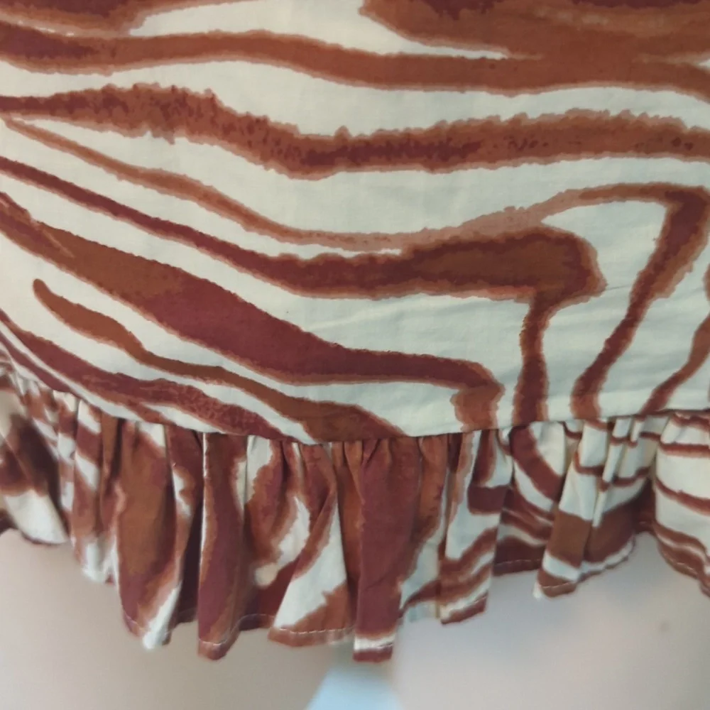Anthropologie Love the Label Smocked Puff-Sleeve Blouse M